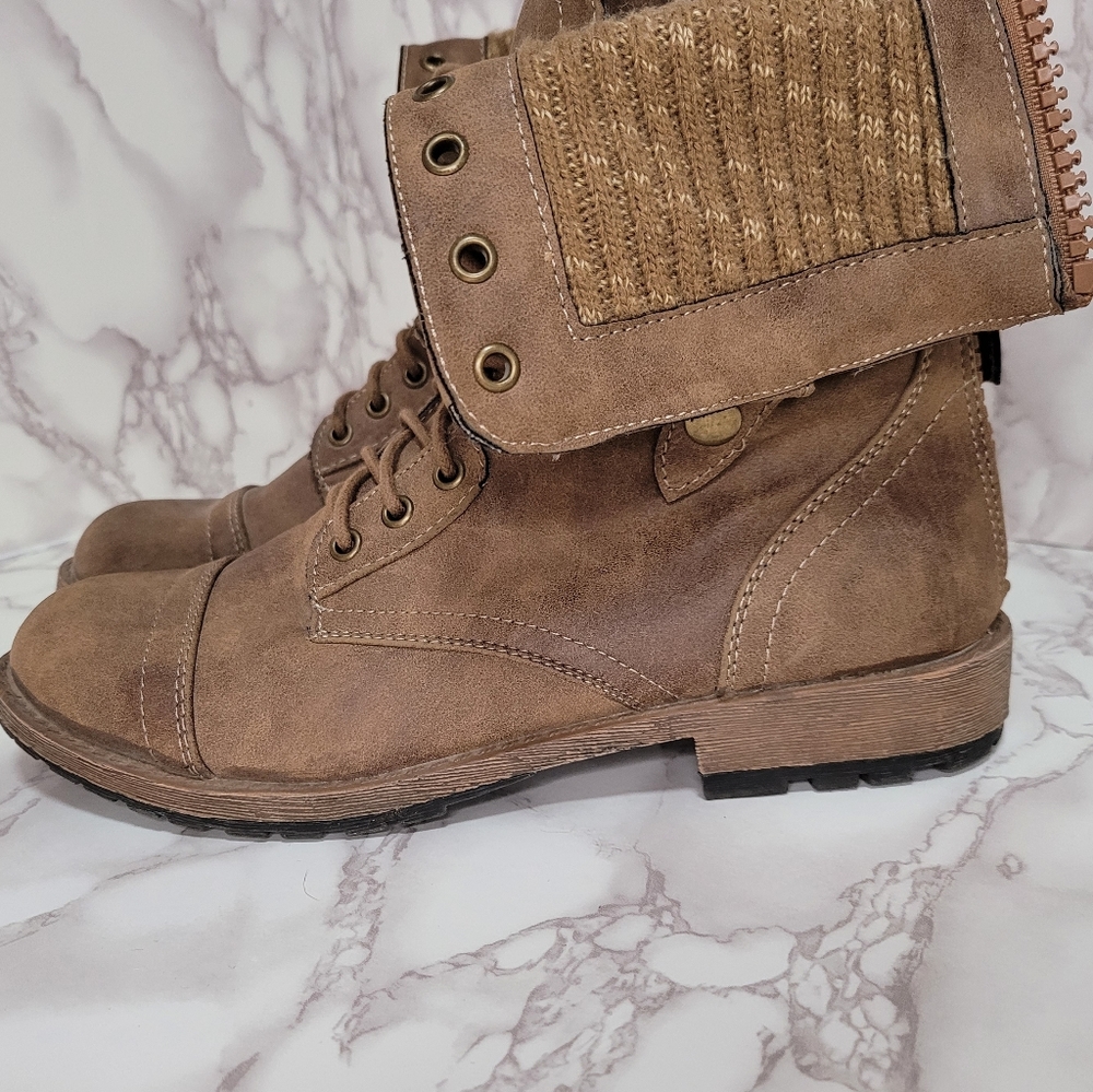 Brown Lace Up Boots